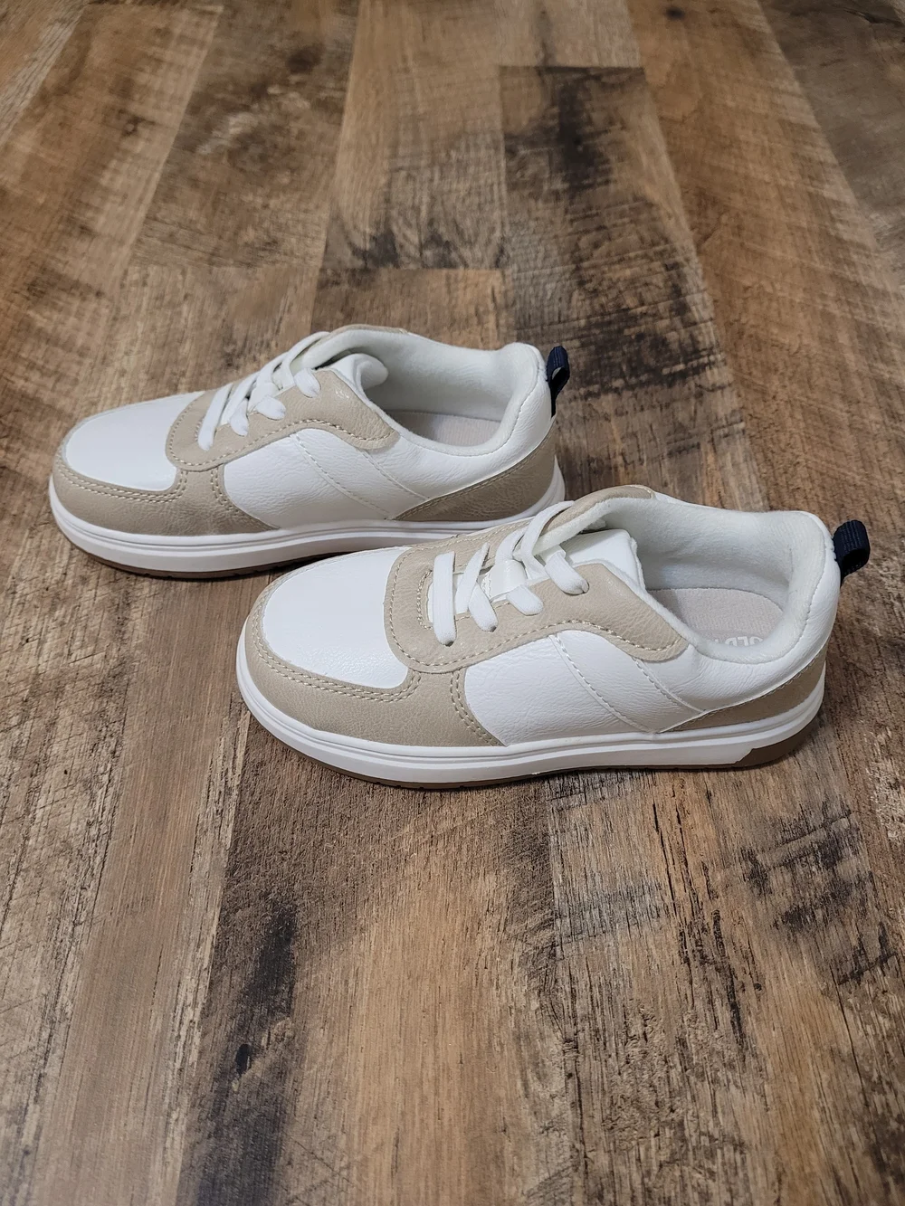 Old Navy Toddler White and Beige Sneakers Sz 10